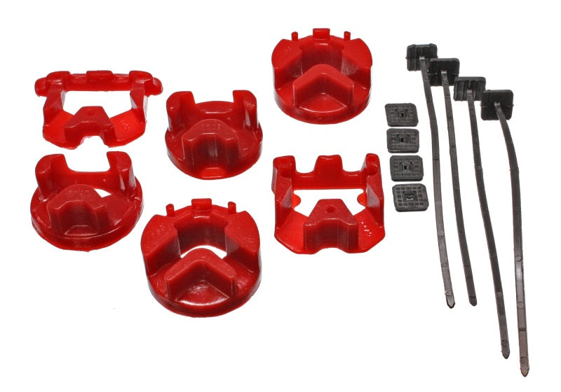 Inserts de support de moteur et de transmission rouge néon Chrysler Energy Suspension 95-99