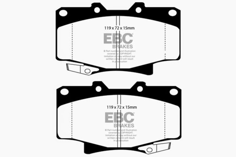 Plaquettes de frein avant EBC 96-97 Lexus LX450 4.5 Yellowstuff