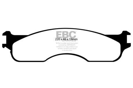 Plaquettes de frein avant EBC 04 Dodge Ram SRT-10 8.3 Greenstuff