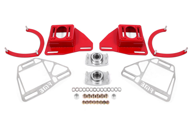 Suspension BMR 82-92 Chevy Camaro Plaques de carrossage/roulement avec plaques de verrouillage - Rouge
