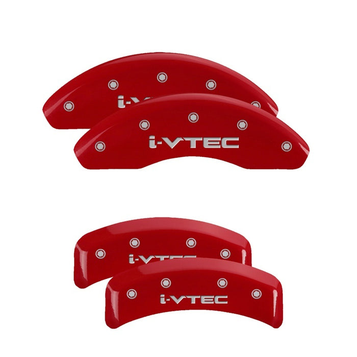 Couvre-étriers MGP 4 gravés avant et arrière i-Vtec finition rouge argent ch