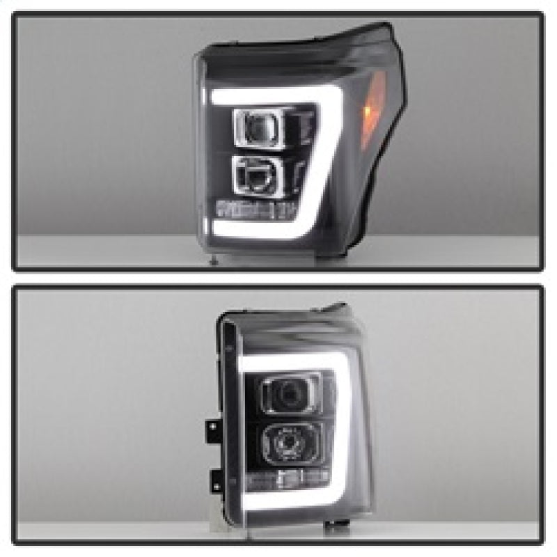 Phares de projecteur Spyder Ford F-250/F-350/F450 Super Duty 11-16 V2 - Noir (PRO-YD-FS11V2-LB-BK)