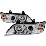 Phares de projecteur Spyder BMW Z3 96-02 LED Halo Chrome High H1 Low H1 PRO-YD-BMWZ396-HL-C