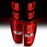 Feux arrière à LED ANZO 2009-2013 Ford F-150 Rouge/Clair