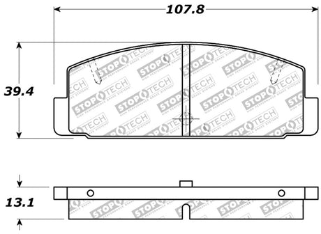 StopTech Performance 89-95 Mazda RX7 / 03-05 Mazda 6 Rear Brake Pads