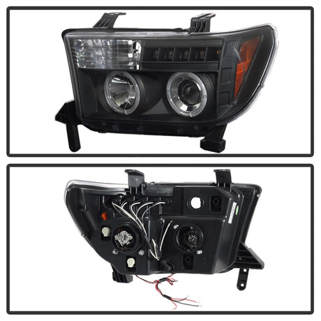 Phares de projecteur Spyder Toyota Tundra 07-133 LED Halo LED Blk PRO-YD-TTU07-HL-BK