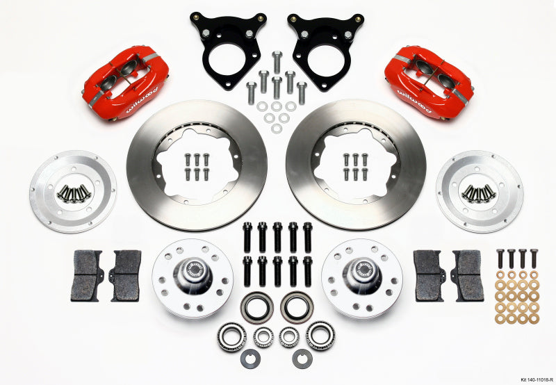 Kit avant Wilwood Forged Dynalite 11,00 pouces rouge 87-93 Mustang 5 Lug