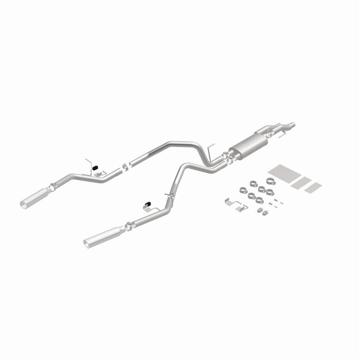 Échappement Catback MagnaFlow 11 pour Ford F-150 3,7 L/5,0 L/6,2 L SS à double sortie arrière divisée avec embouts SS de 3,5 pouces