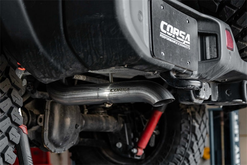 Corsa 2018-2025 Jeep Wrangler JLU 3.6L Sport 2.75in Cat-Back Exhaust w/ Turn Down Tip