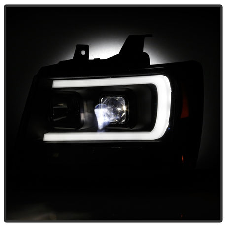 Phares à DEL Spyder Chevy Suburban 1500/2500 07-14 Tahoe 07-14 Noir PRO-YD-CSUB07V2PL-BK