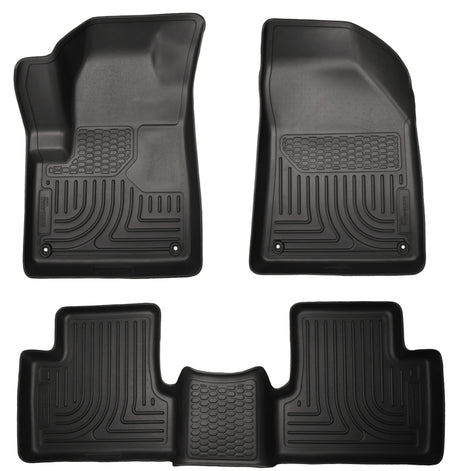 Revêtements de sol avant et arrière noirs Husky Liners 14 pour Jeep Cherokee WeatherBeater