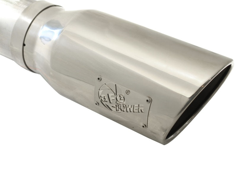 Système d'échappement arrière en acier aluminisé DPF aFe Atlas 5 pouces, camions diesel Ford 08-10 V8-6,4 L (td) embout poli