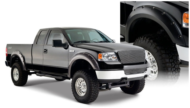 Élargisseurs de benne Bushwacker 04-08 Ford F-150 Styleside Pocket Style 4 pièces 66,0/78,0/96,0 po - Noir