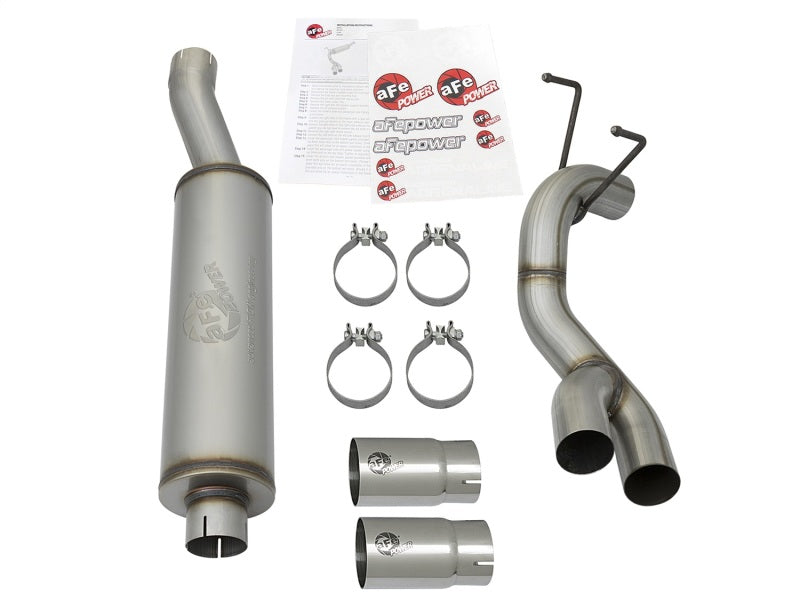 Échappement arrière de catalyseur aFe POWER Rebel Series 3,5 pouces 409 SS avec embouts polarisés 14-17 RAM 2500/3500 V8-6,4 L Hemi