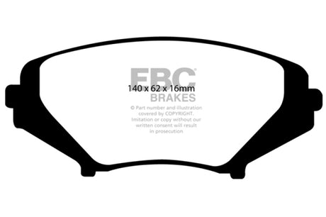 Plaquettes de frein avant Greenstuff EBC 03-12 Mazda RX8 1.3 rotatives (suspension standard)
