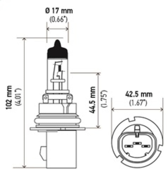 Ampoules halogènes blanches Hella Optilux XB HB5 9007 12V 100/80W (lot de 2)