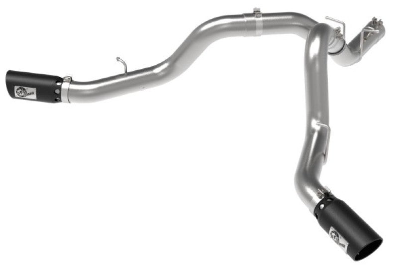 Système d'échappement arrière DPF 409SS 4 po à grand alésage aFe avec embout noir pour camions diesel GM 20 V8-6,6 L (td) L5P