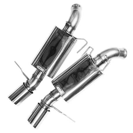 Kooks 05-09 Ford Mustang GT 4.6L 3V 2 1/2in SS Axle Back Exhaust avec embouts polis coupés de 4 pouces