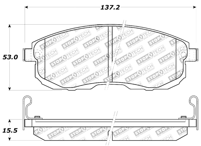 Plaquettes de frein avant StopTech Performance pour Infiniti I30/I35 02-04 et Nissan Altima 02-06