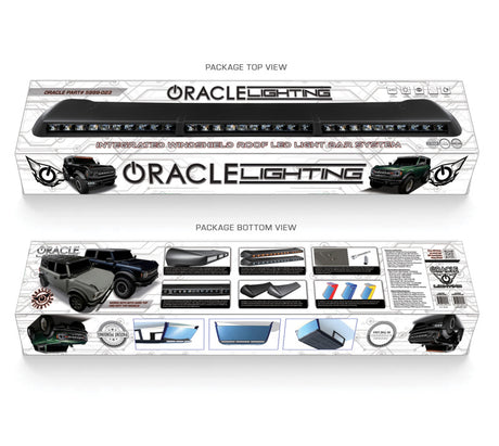 Système de barre lumineuse LED intégrée pour pare-brise et toit Oracle 2021+ Ford Bronco VOIR LA GARANTIE
