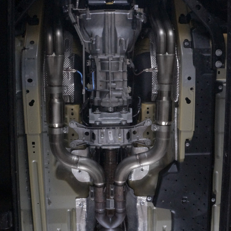 Collecteurs d'échappement Ford GT350 2015+ en acier inoxydable, primaires de 1-7/8 po, catalyseurs à haut débit, collecteurs de 3 po