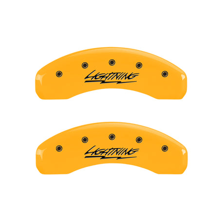Couvre-étriers MGP 4 gravés avant et arrière finition jaune éclair noir Char 2000 Ford F-150