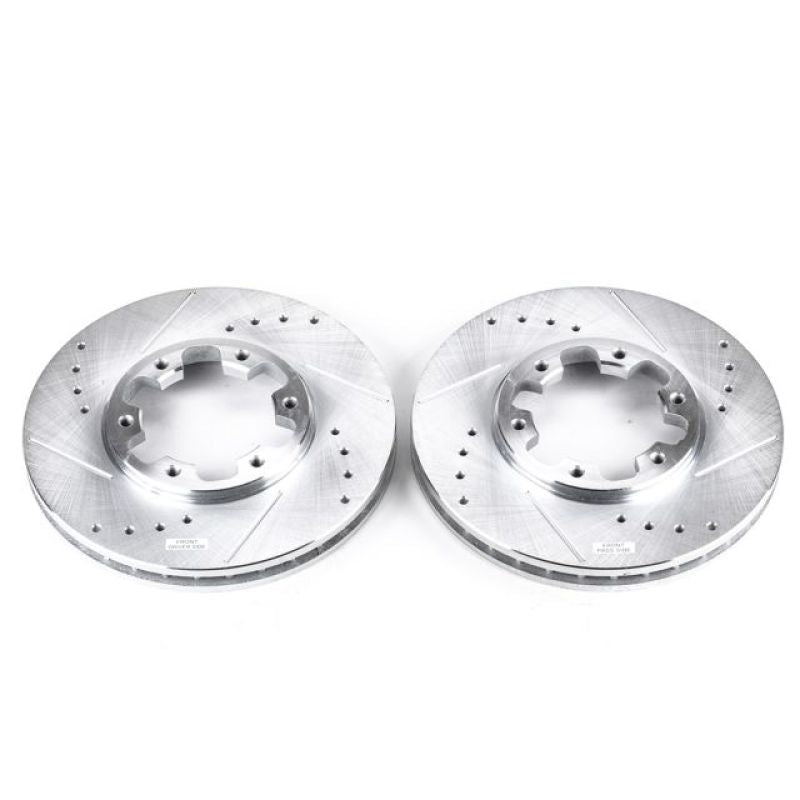 Power Stop 03-04 Nissan Frontier Front Evolution Drilled & Slotted Rotors - Pair