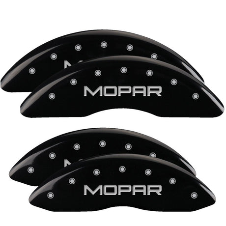 Couvre-étriers MGP 4 gravés avant et arrière MOPAR finition noire argent ch