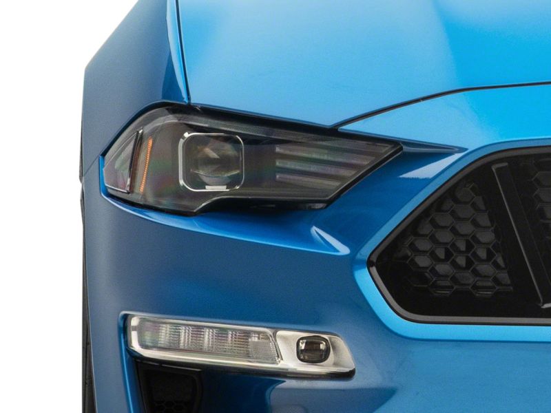 Phares de projecteur à LED Raxiom 18-23 Ford Mustang GT EcoBoost - Boîtier noir (lentille transparente)