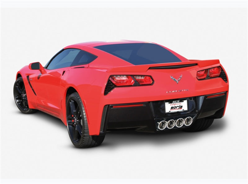 Borla 2014 Chevy Corvette C7 avec AFM sans NPP Atak Section arrière Échappement Quad Rd Rl IC Tips