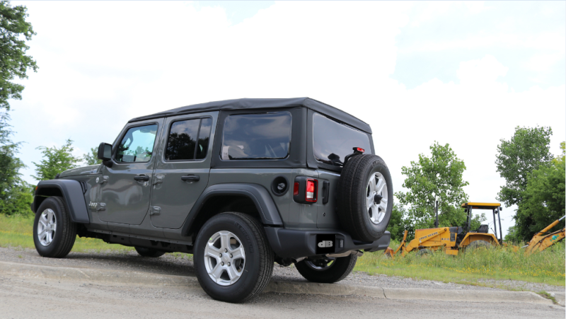 Jeep Wrangler JL Corsa 18+ 2,5 pouces double sortie arrière rabattable échappement sport noir à essieu arrière