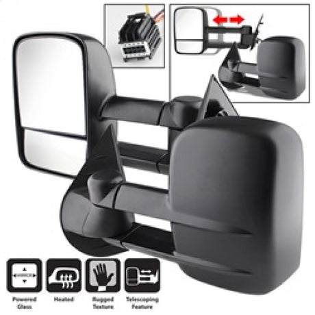xTune Chevy Silverado 07-12 L&R Manual Extendable Power Heated Adjust Mirror MIR-CSIL07-PW-SET