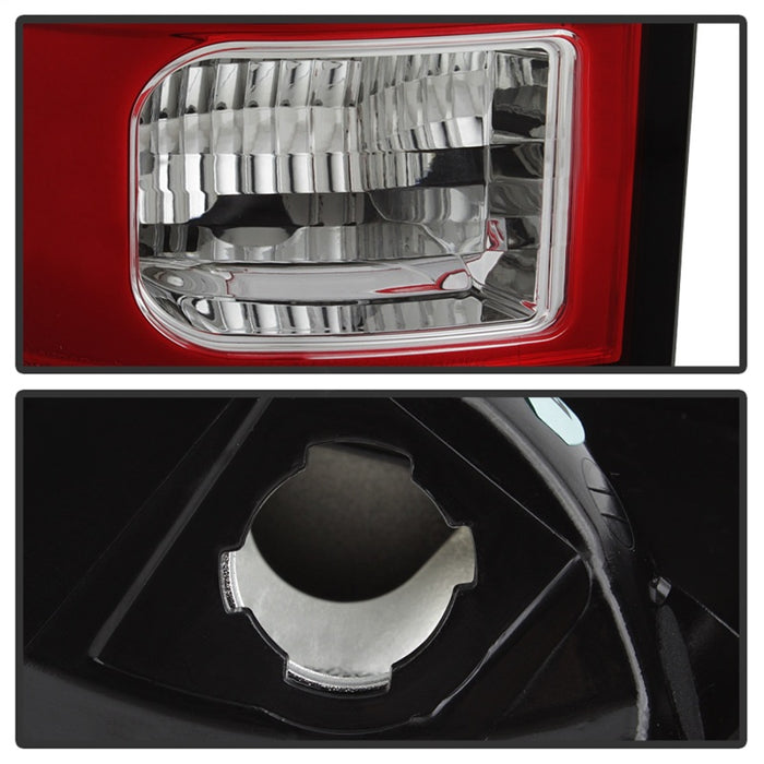 Feux arrière à DEL Spyder 13-14 Dodge Ram 1500 - Rouge transparent ALT-YD-DRAM13V2-LED-RC