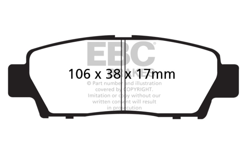 Plaquettes de frein arrière EBC 95-96 Toyota Avalon 3.0 Greenstuff