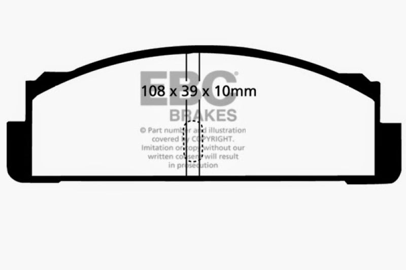 EBC 68-83 Fiat 124 1.6 Yellowstuff Rear Brake Pads