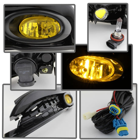 Feu antibrouillard Spyder Honda Civic 2013-2014 4 portes OEM avec interrupteur jaune FL-HC2013-4D-Y