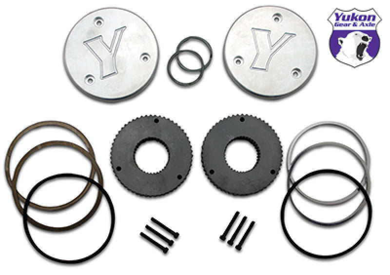 Kit de brides d'entraînement Yukon Gear Hardcore pour embouts extérieurs cannelés Dana 60/35. Capuchons non gravés