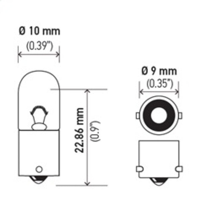 Ampoule Hella 3893 12V 4W BA9s T2.75