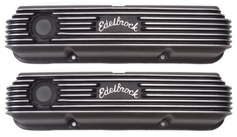 Cache-culbuteurs Edelbrock Classic Series Ford 1958-1976 FE V8 Noir