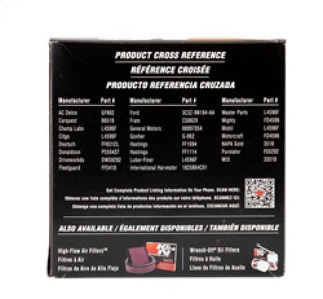 Filtre à carburant pour camion diesel K&amp;N Ford