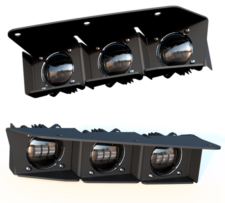 Kit de feux antibrouillard à triple LED ORACLE Lighting 21-22 pour Ford Bronco pour pare-chocs en acier - Jaune VOIR LA GARANTIE