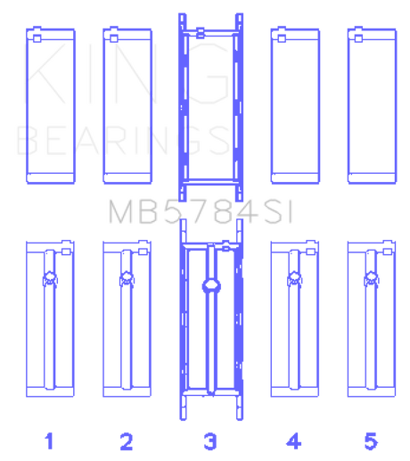 King Engine Bearings 13-15 BMW 320i Main Bearing Set