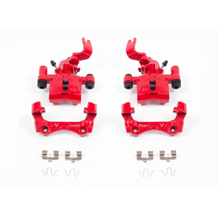 Étriers arrière rouges Power Stop 94-97 Mazda Miata avec supports - Paire