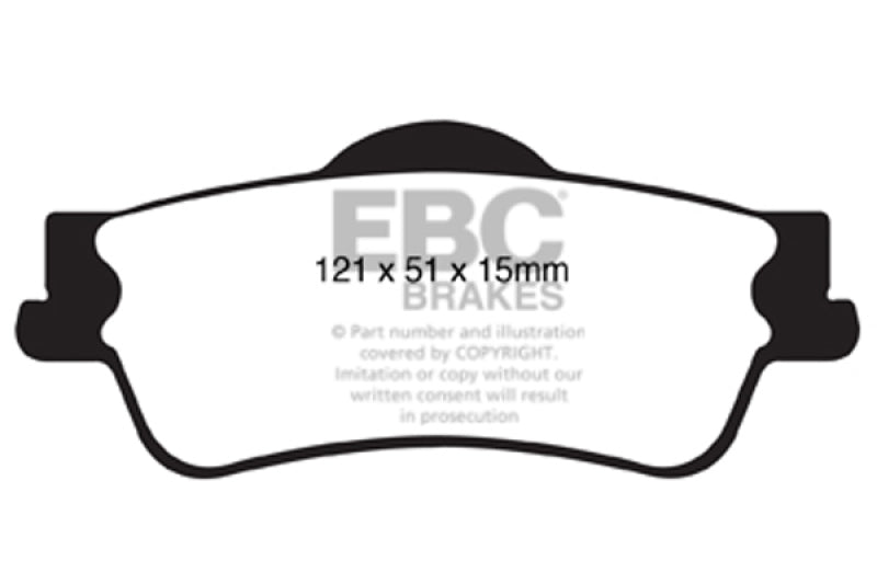 Plaquettes de frein arrière EBC 11+ Chevrolet Caprice 3.6 Yellowstuff