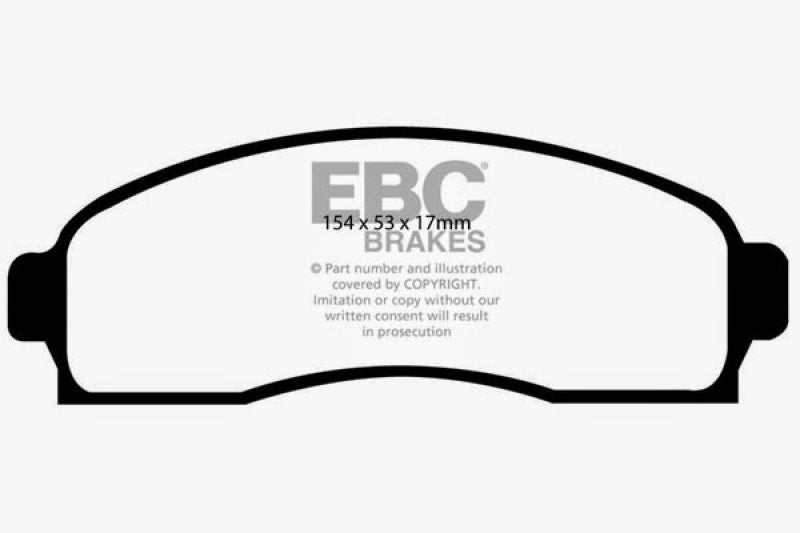 Plaquettes de frein avant extra-robustes EBC 02-05 Ford Explorer 4.0 2WD