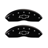 MGP Front set 2 Étrier Covers Nœud papillon avant gravé Finition noire Argent ch