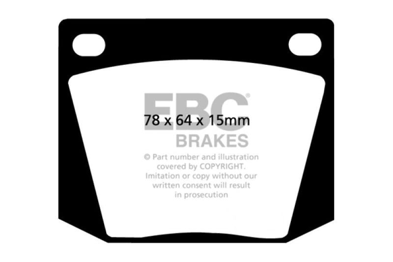 Plaquettes de frein avant EBC 63-69 Ac Cobra 4.7 Greenstuff