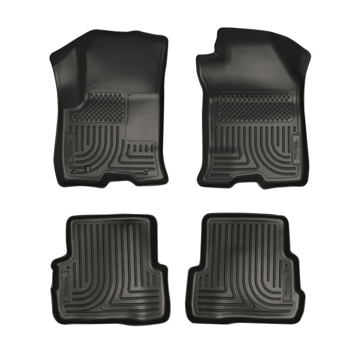 Revêtements de sol noirs Husky Liners 08-11 Ford Focus WeatherBeater Combo