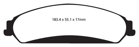 EBC 11+ Chrysler 300C 5.7 Redstuff Front Brake Pads