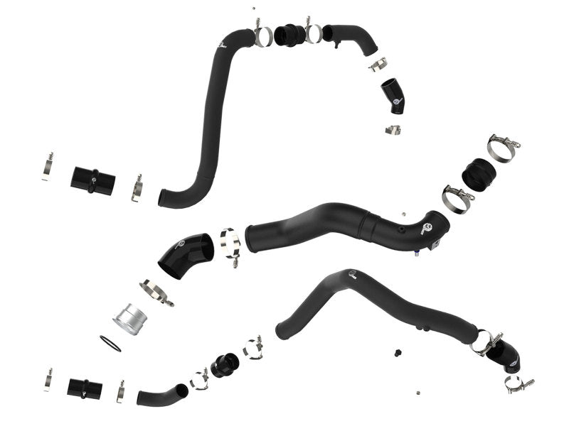 aFe BladeRunner 21-22 Ford F-150 Ecoboost V6-3.5L(tt) Kit de tuyaux de charge chauds et froids en aluminium noir